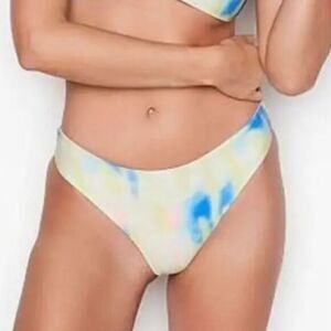 NEW Aila Blue‎ acid tie dye bikini bottom, size L